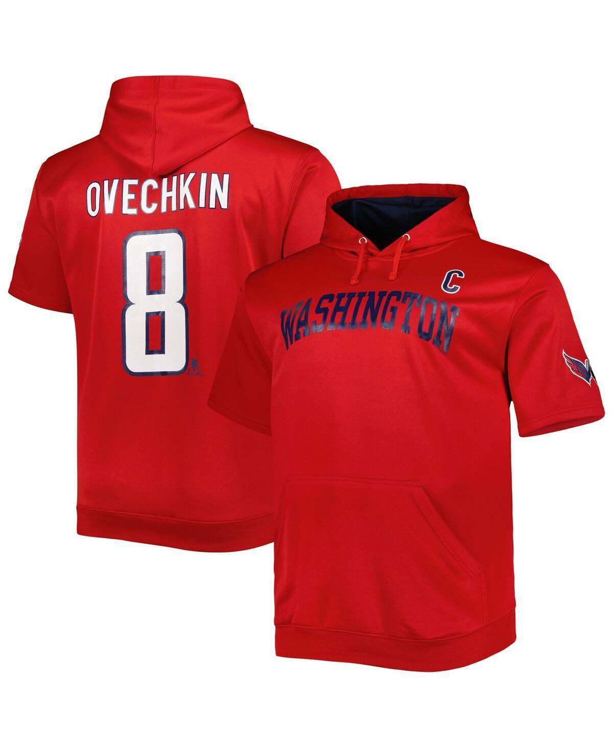 Mens Fanatics Branded Alexander Ovechkin Washington Capitals Big & Tall Captain Patch Name & Number Pullover Hoodie Product Image