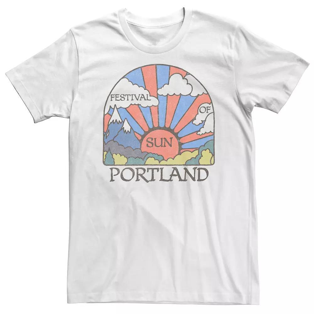 Big & Tall Trendy Portland Sun Festival Vintage Graphic Tee, Men's,  Product Image