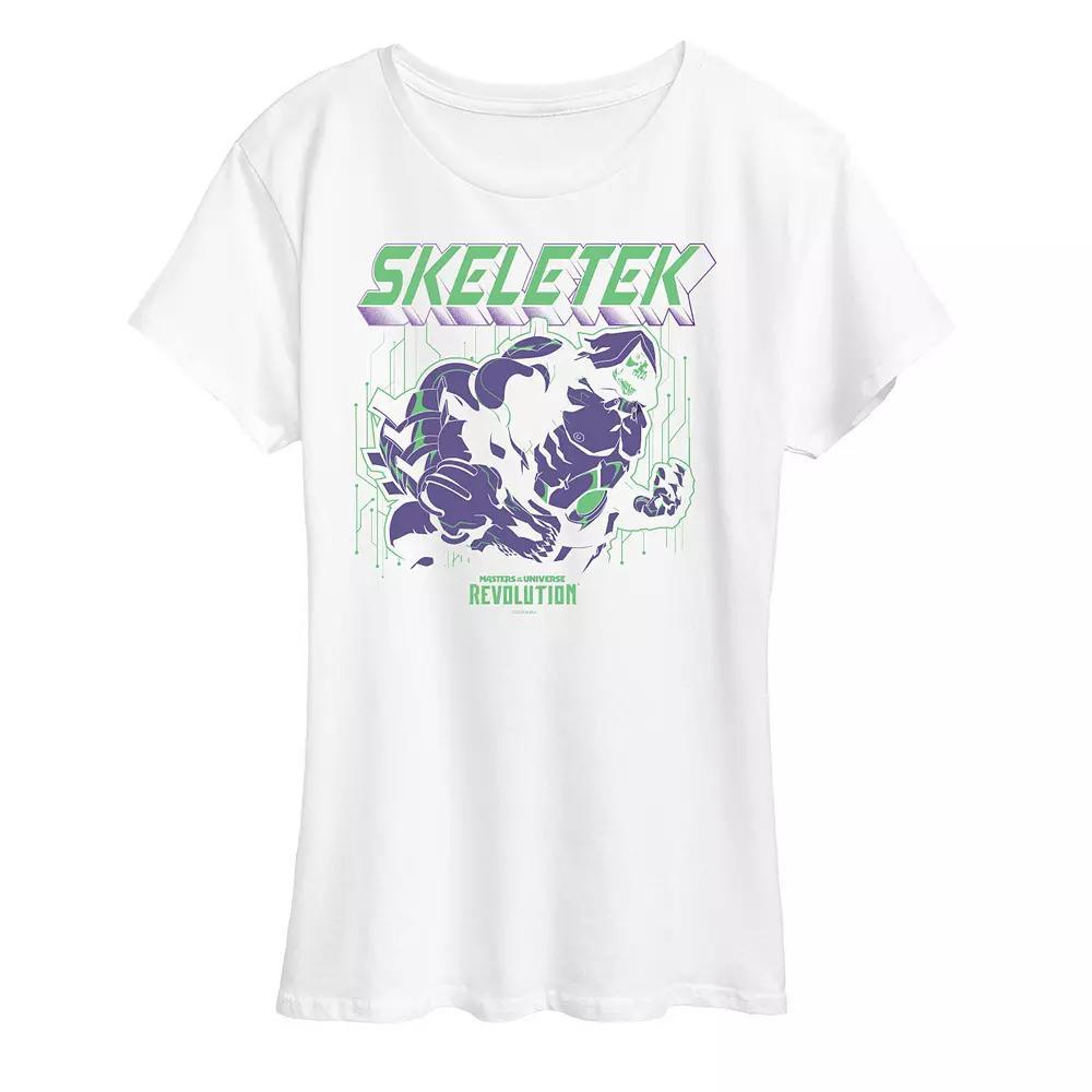 Women's Masters of the Universe Skeletek Graphic Tee, Size: Large, White Product Image