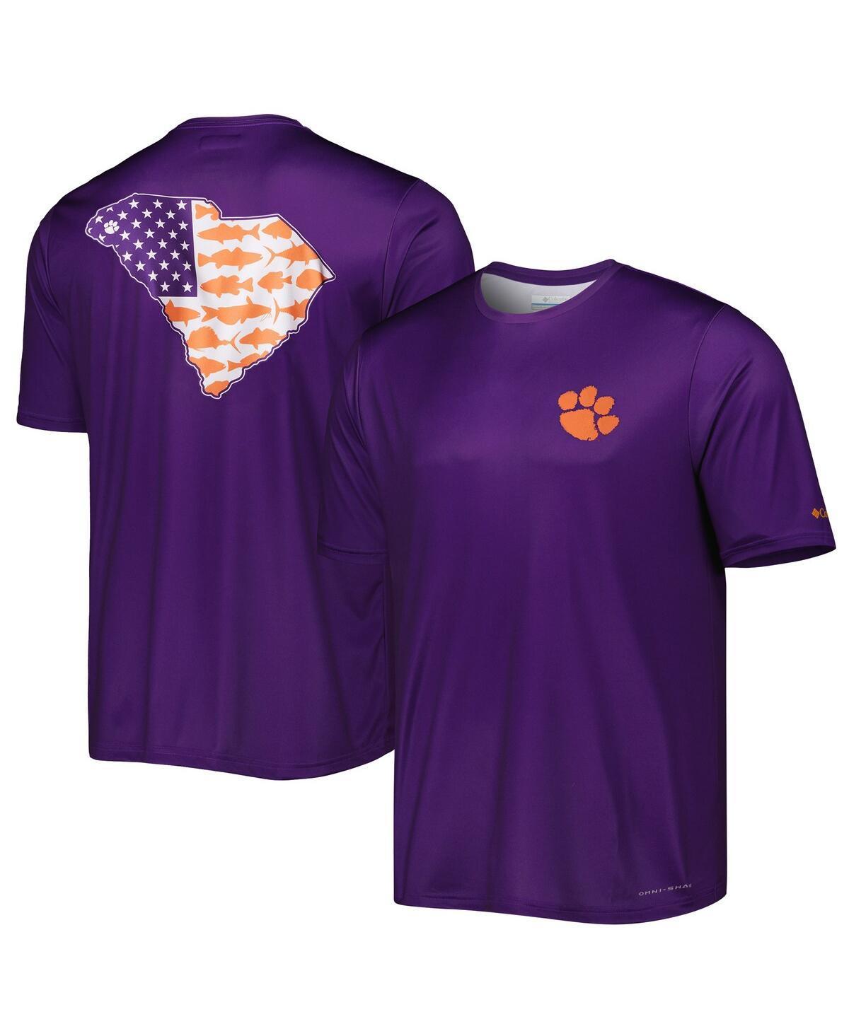 Columbia Men's Collegiate PFG Terminal Tackle Short Sleeve Shirt - Clemson- Product Image