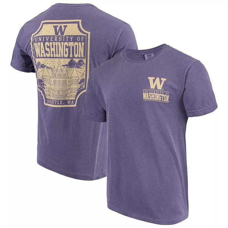 Men's Purple Washington Huskies Comfort Colors Campus Icon T-Shirt, Size: Small Product Image