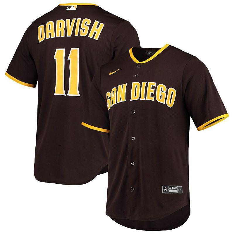 Men's Nike Yu Darvish Brown San Diego Padres Alternate Replica Player Jersey, Size: 2XL Product Image