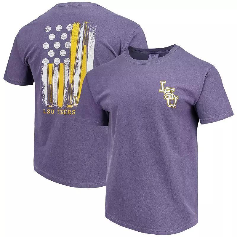 Mens LSU Tigers Baseball Flag Comfort Colors T-Shirt Product Image