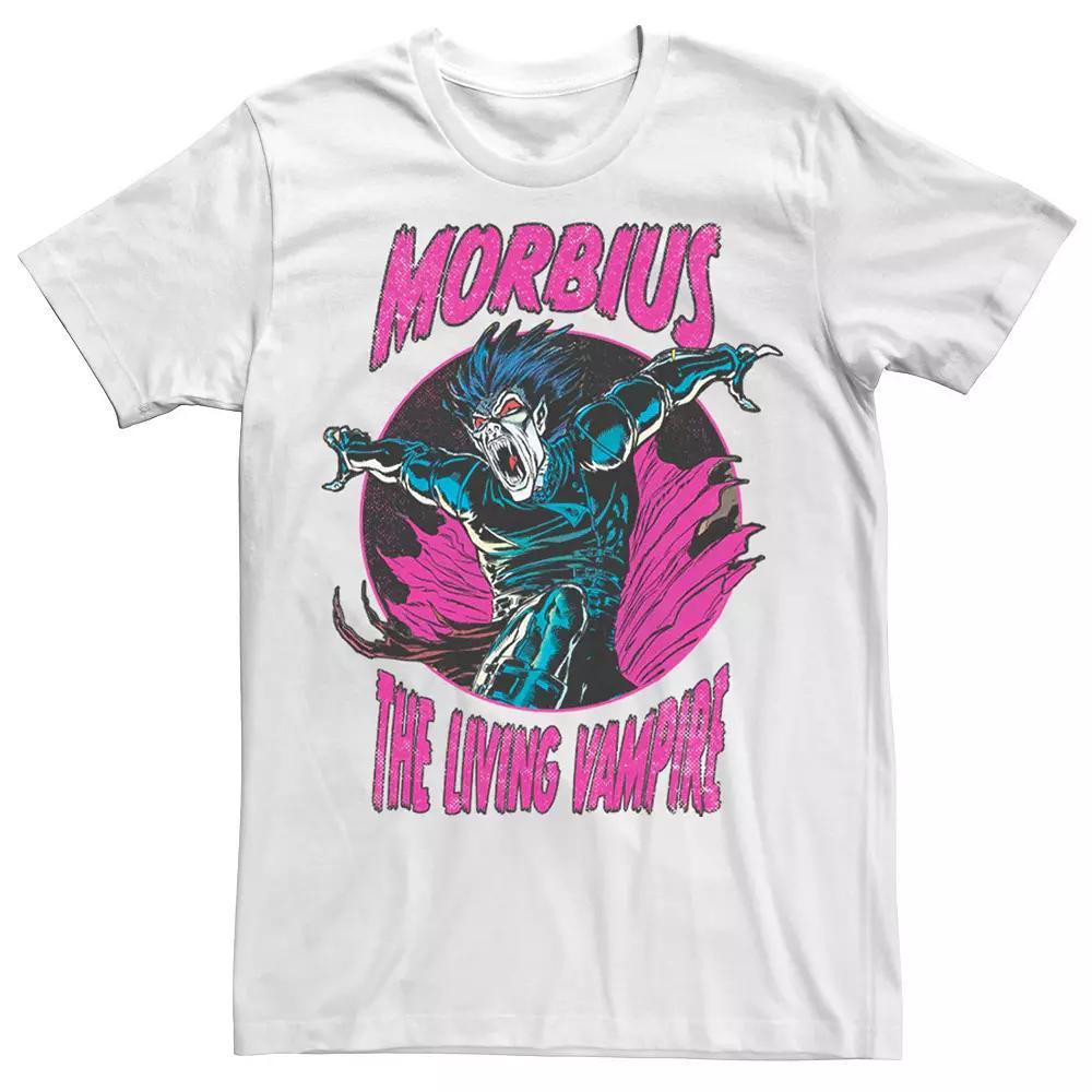 Men's Marvel Morbius The Living Vampire Purple Hue Portrait Tee, Size: 3XL, White Product Image