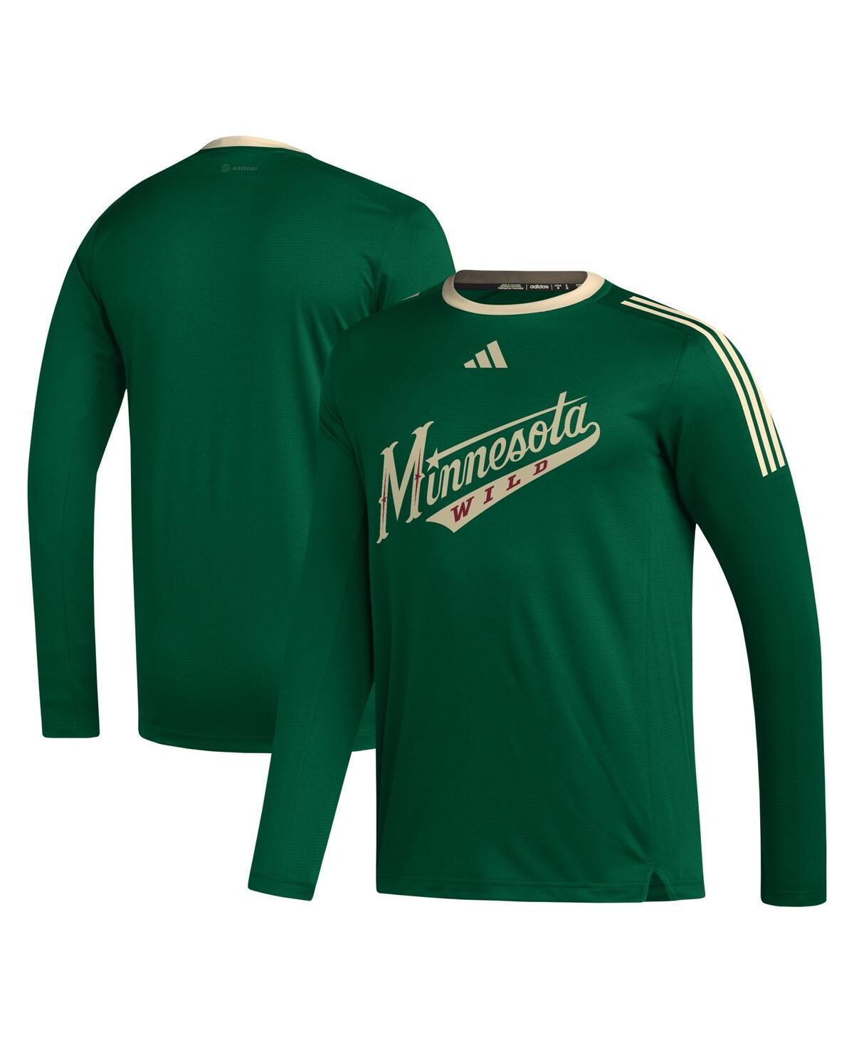 Mens adidas Minnesota Wild AEROREADY Long Sleeve T-Shirt Product Image