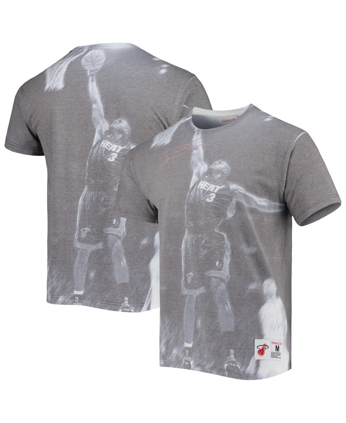 Mens Mitchell & Ness Dwyane Wade Heather Gray Miami Heat Above The Rim T-Shirt Product Image