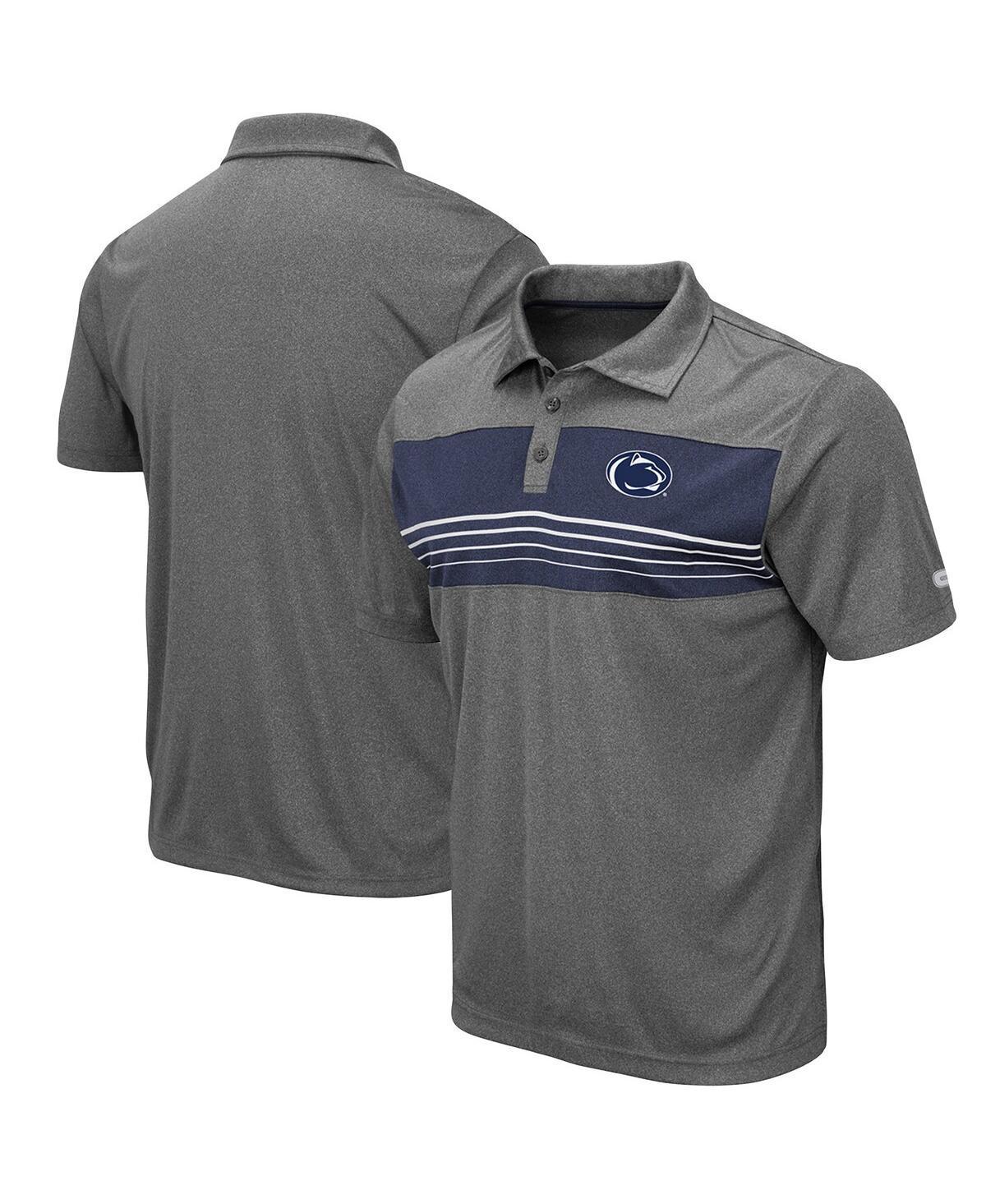 Mens Colosseum Heathered Charcoal Cal Bears Smithers Polo Product Image