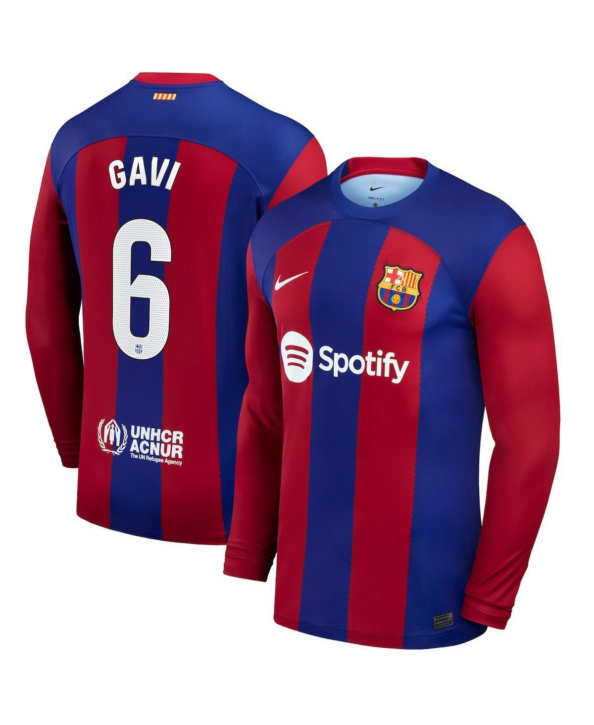 Mens Nike Gavi Royal Barcelona 2023/24 Home Stadium Replica Long Sleeve Player Jersey Product Image