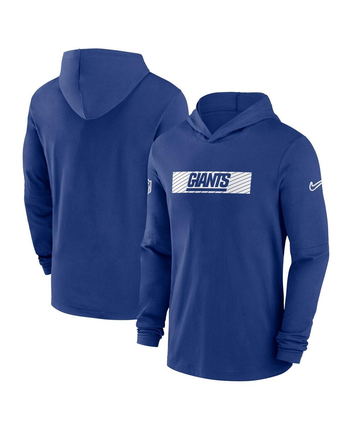 Nike Mens Royal New York Giants Sideline Hoodie Performance Long Sleeve T-Shirt Product Image