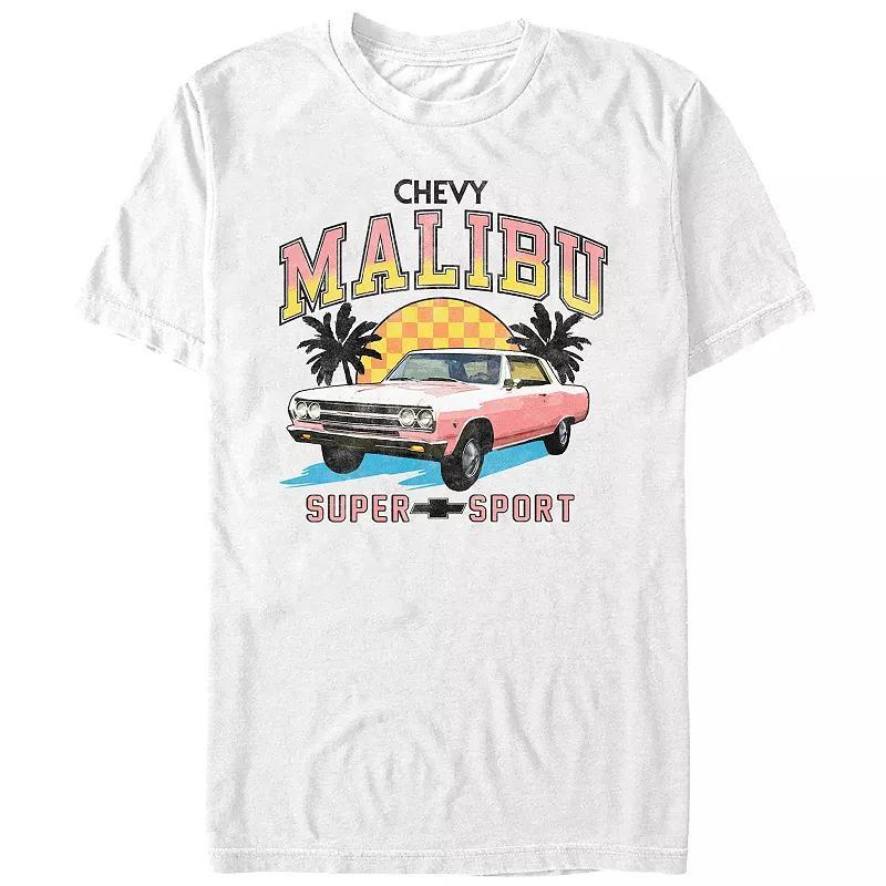 Men's Chevy Malibu Super Sport Graphic Tee, Size: Large, White Product Image