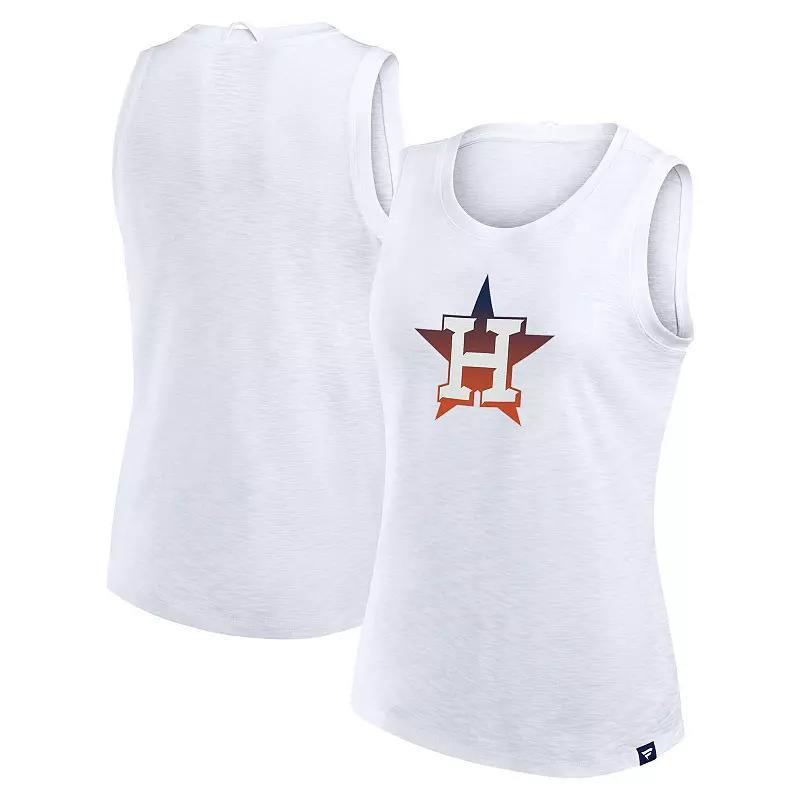 Women's Fanatics White Houston Astros Activate Slub Tank Top,  Product Image