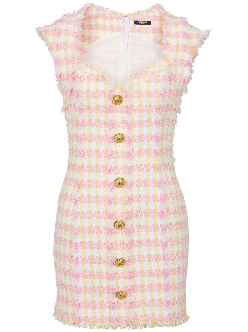 BALMAIN Miami Tweed Mini Dress In Multicoloured 1 Product Image