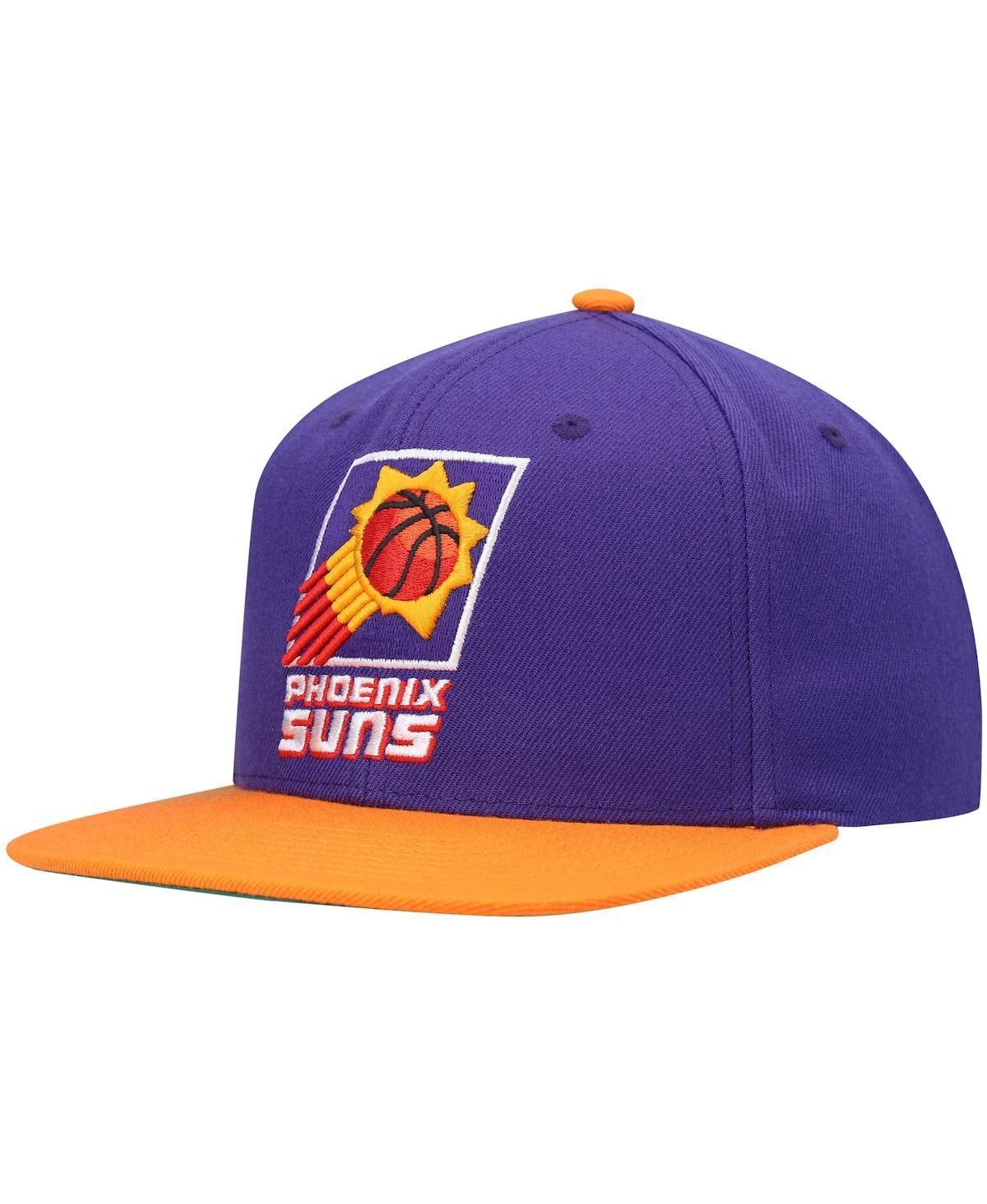 Mens Mitchell & Ness Purple/Orange Phoenix Suns Hardwood Classics Team Two-Tone 2.0 Snapback Hat Product Image