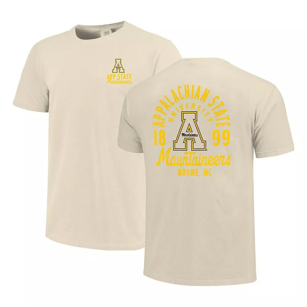 Men's Cream Appalachian State Mountaineers Comfort Colors Mascot Overlay T-Shirt, Size: XL, App Beige Product Image