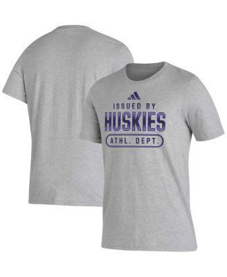 Mens adidas Heather Gray Washington Huskies Sideline AEROREADY Pregame T-Shirt Product Image