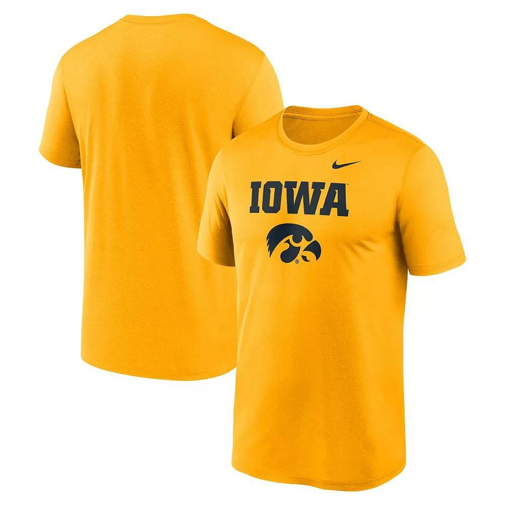 Men's Nike Gold Iowa Hawkeyes Lockup Legend Performance T-Shirt, Size: Small Product Image