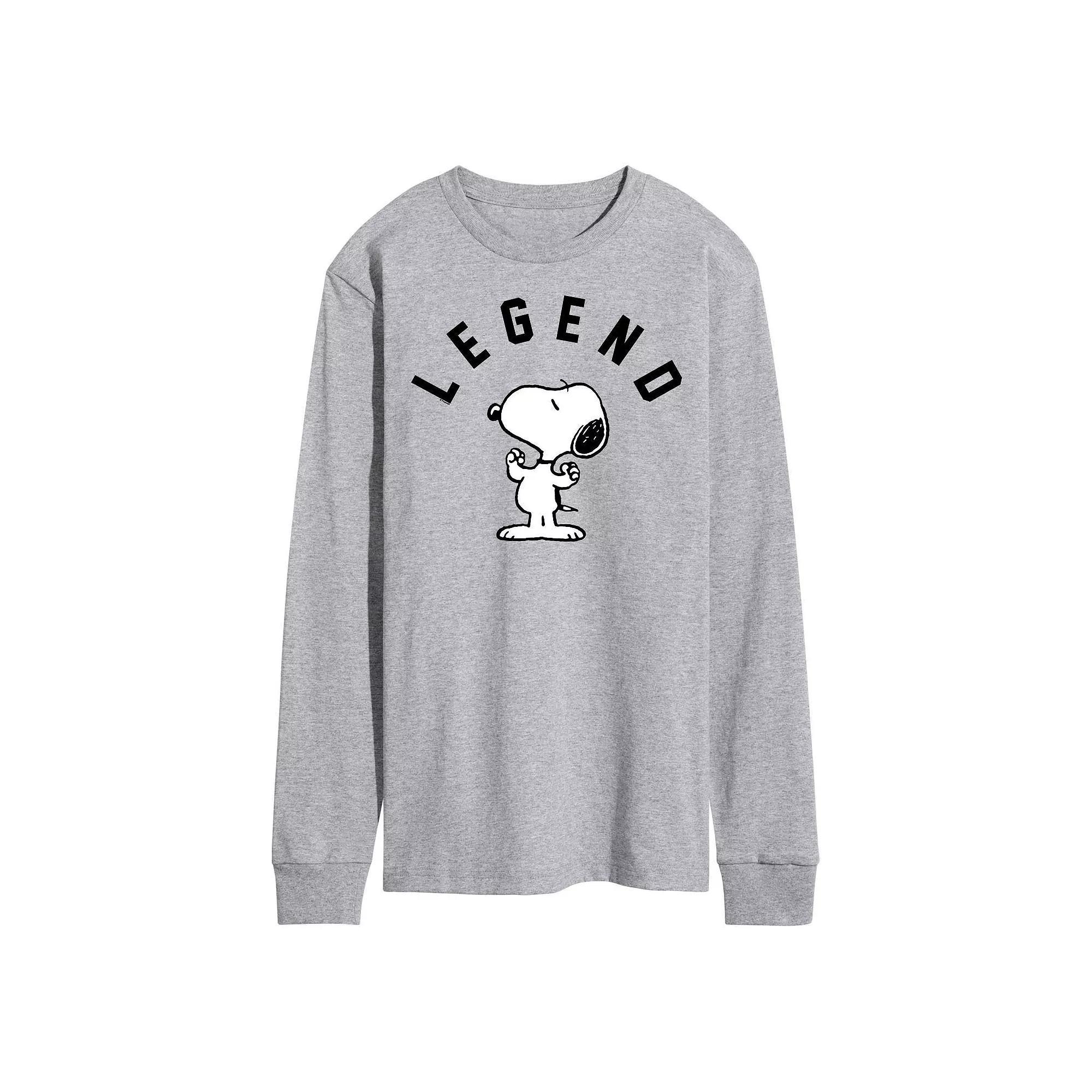 Men's Peanuts Legend Long Sleeve Graphic Tee,  Product Image