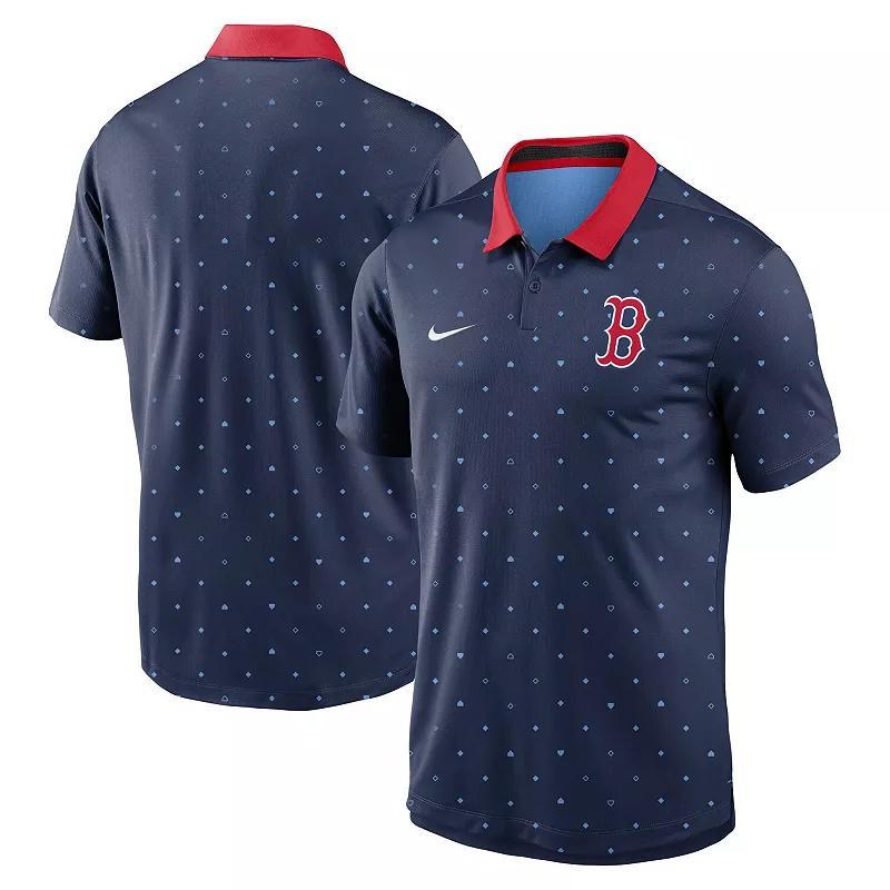 Mens Nike Boston Red Sox Legacy Icon Vapor Performance Polo Blue Product Image