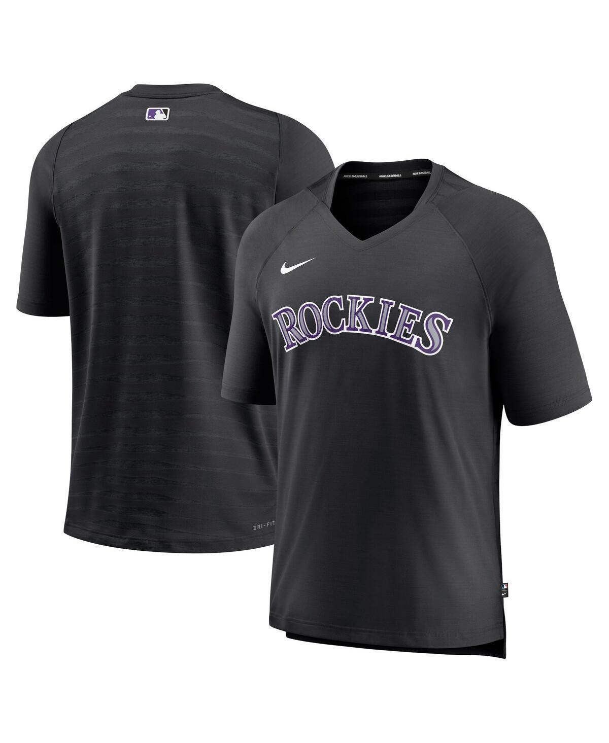 Mens Nike Black Miami Marlins Authentic Collection Pregame Raglan Performance V-Neck T-shirt Product Image