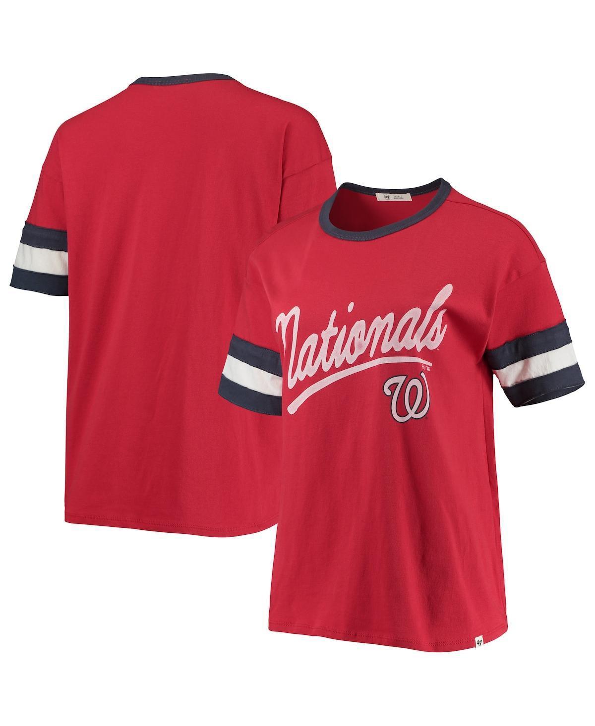 Women's '47 Red Washington Nationals Dani T-Shirt, Size: Medium Product Image