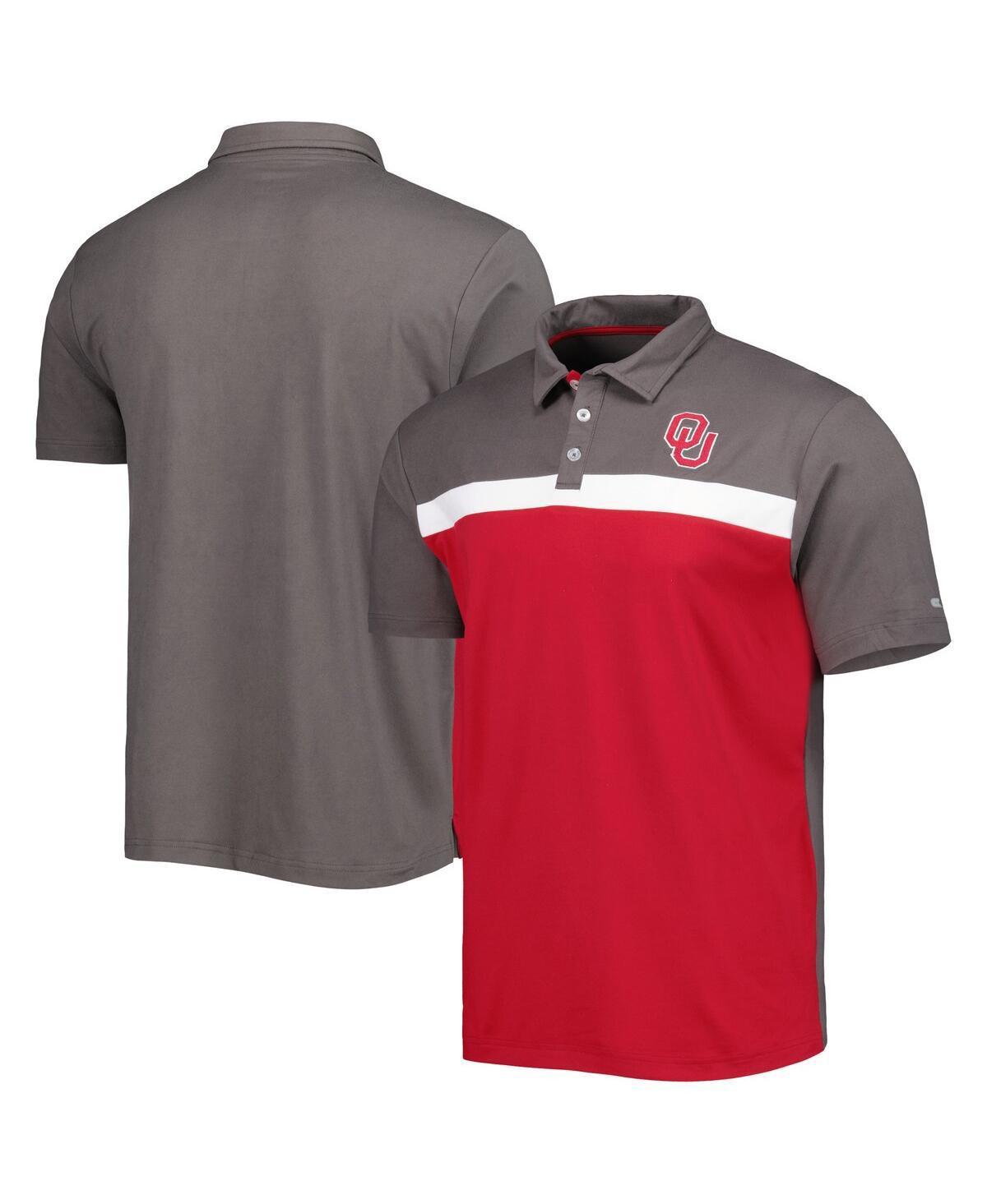 Mens Colosseum Charcoal Oklahoma Sooners Two Yutes Polo Product Image