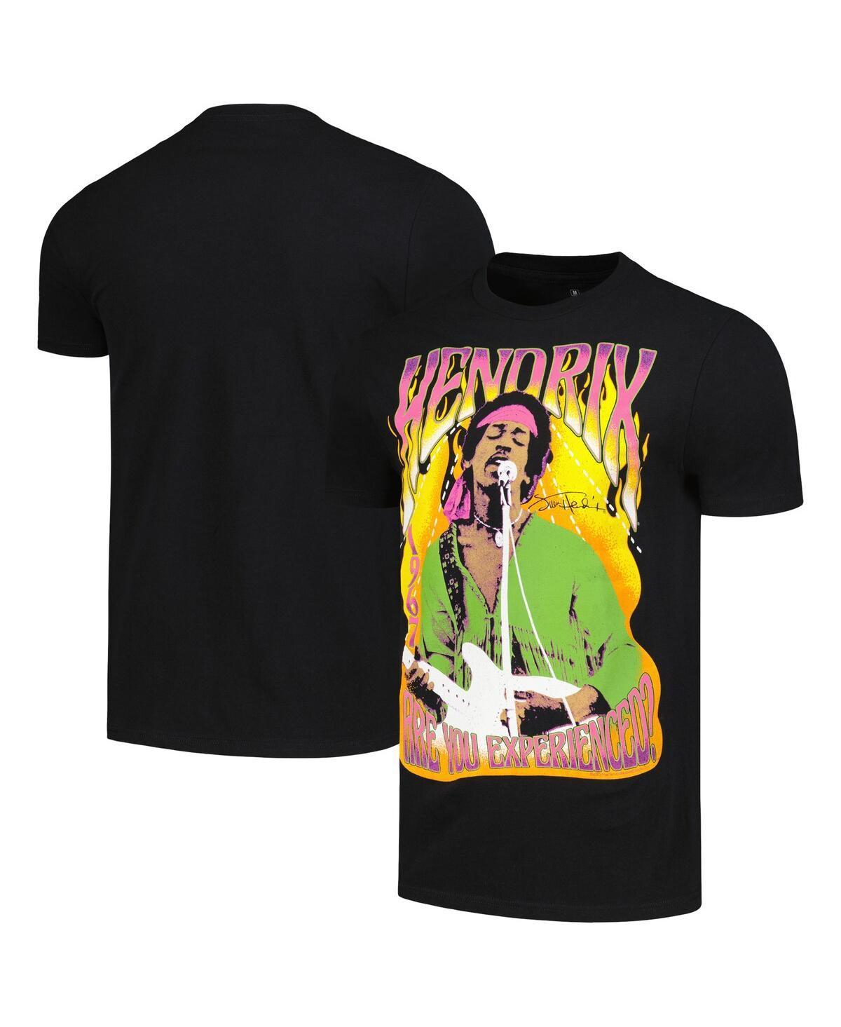 Mens Black Jimi Hendrix Graphic T-shirt Product Image