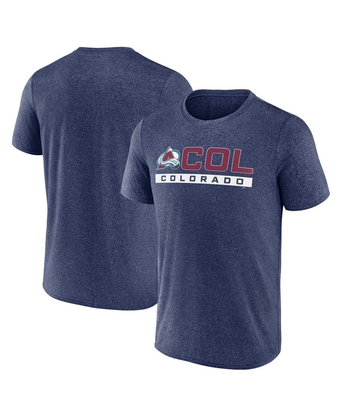 Mens Fanatics Branded Heather Colorado Avalanche Playmaker T-Shirt Blue Product Image