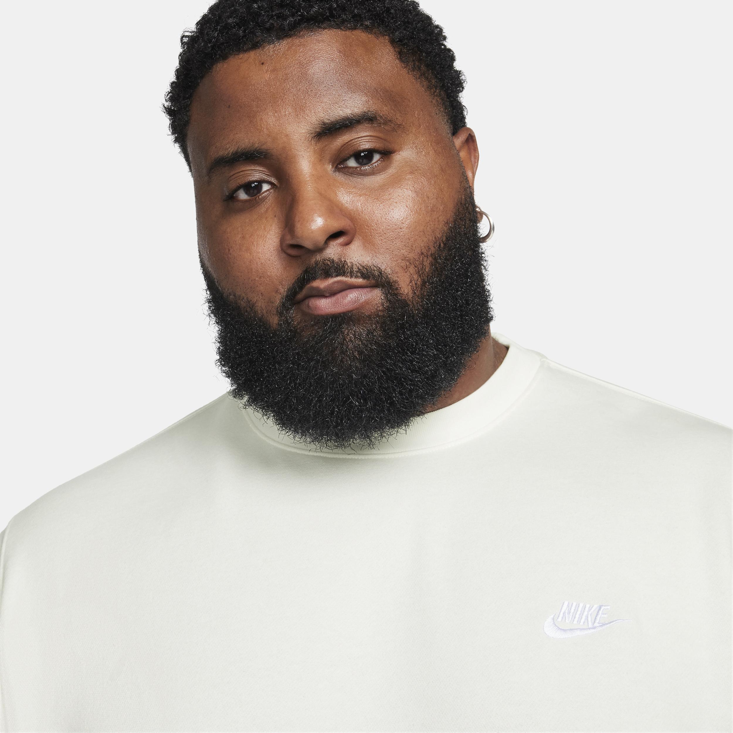 Nike Club unisex crew sweatshirt in off white Product Image