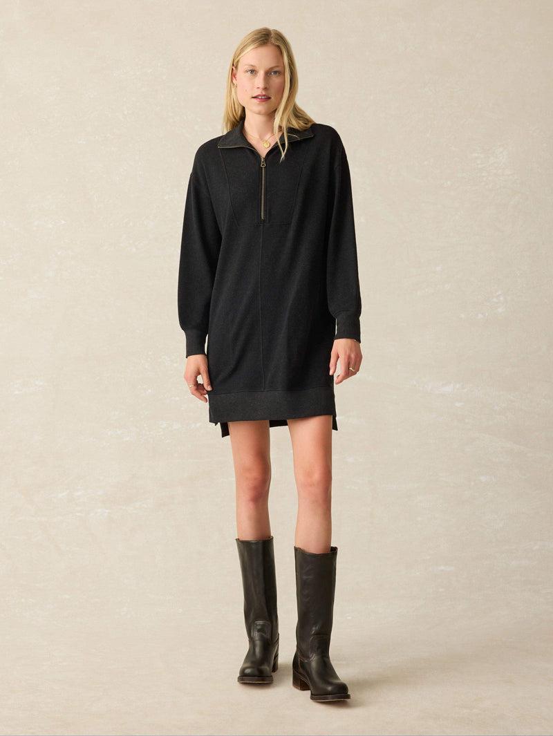 Legend™ Quarter Zip Dress - Heathered Black Twill Product Image