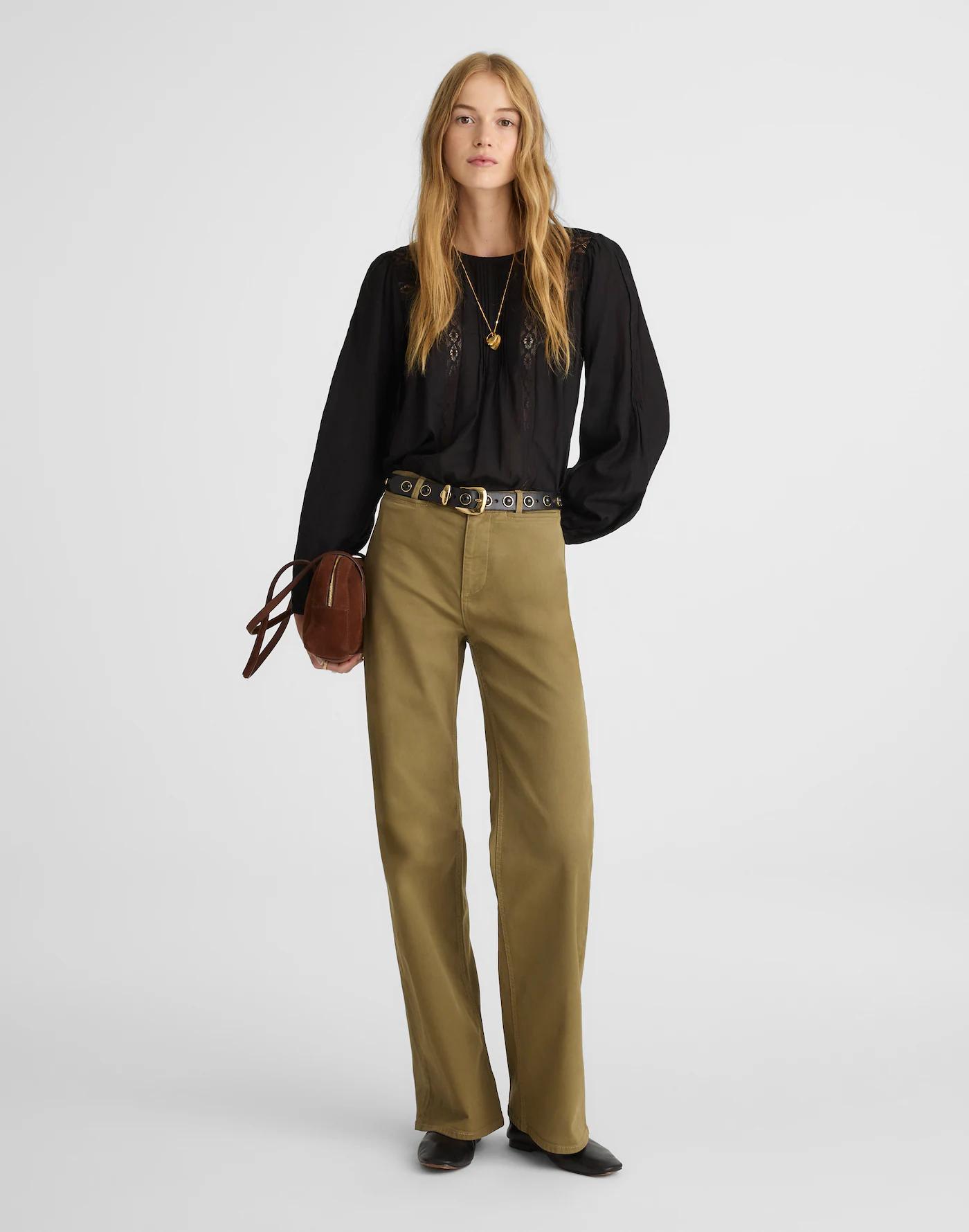 The Wide-Leg Pant in Twill Product Image