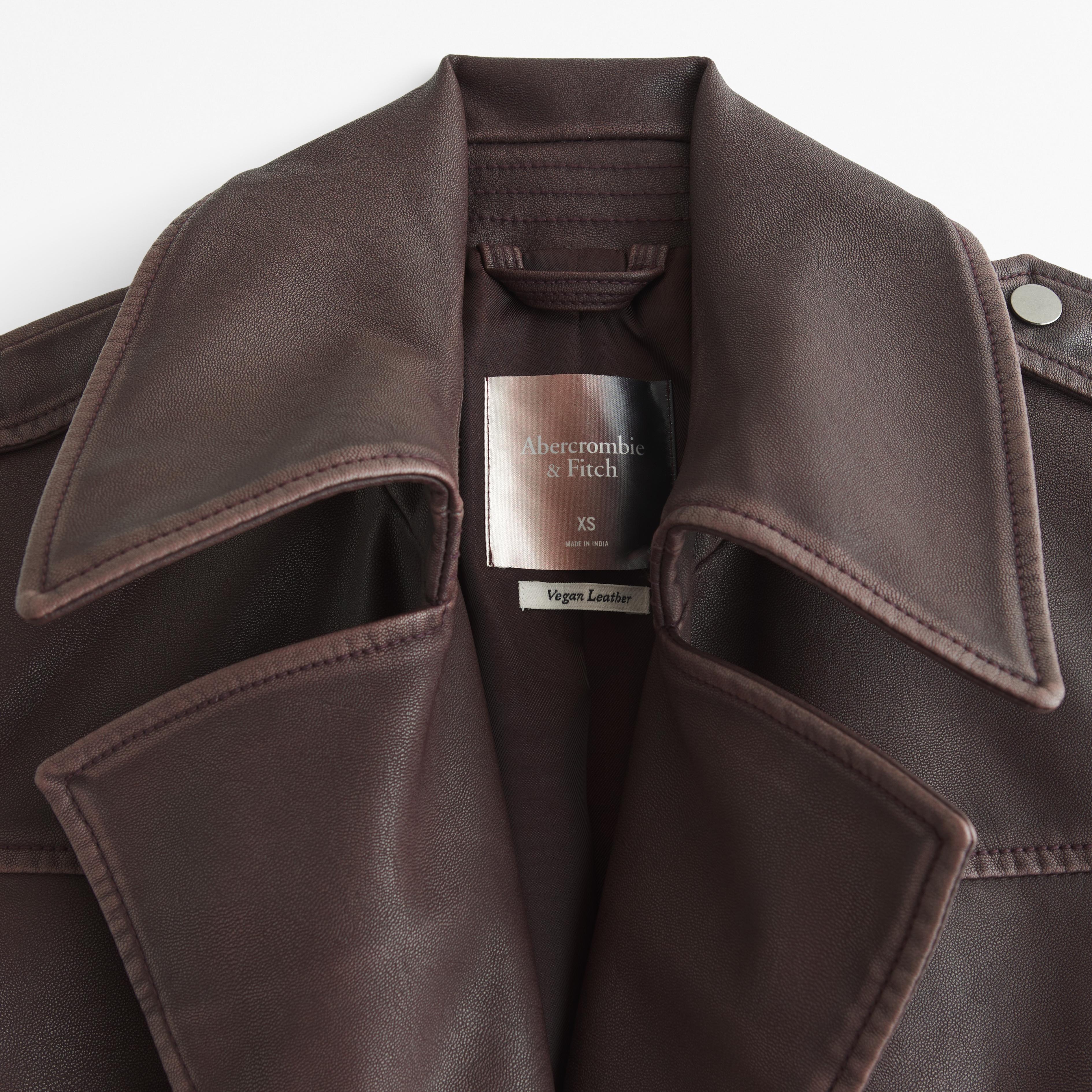 Vol. 28 Vegan Leather Trench Coat Product Image