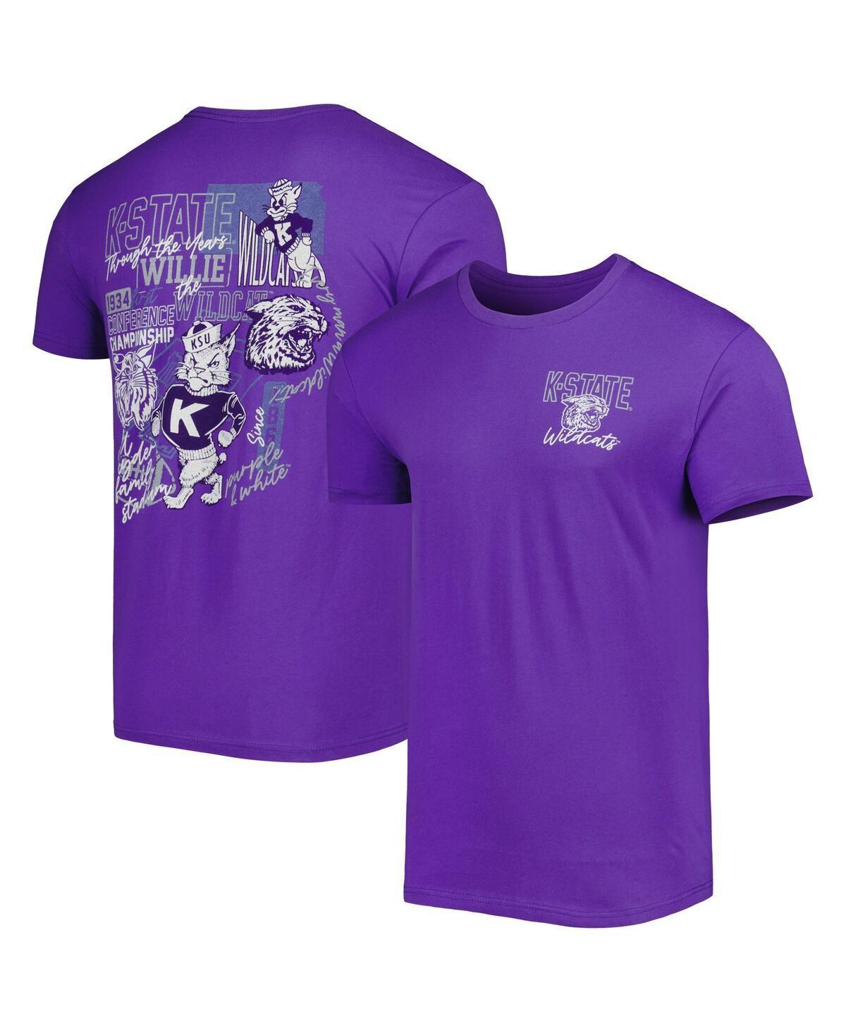 Men's Purple Kansas State Wildcats Vintage Through the Years Two-Hit T-Shirt, Size: Small Product Image