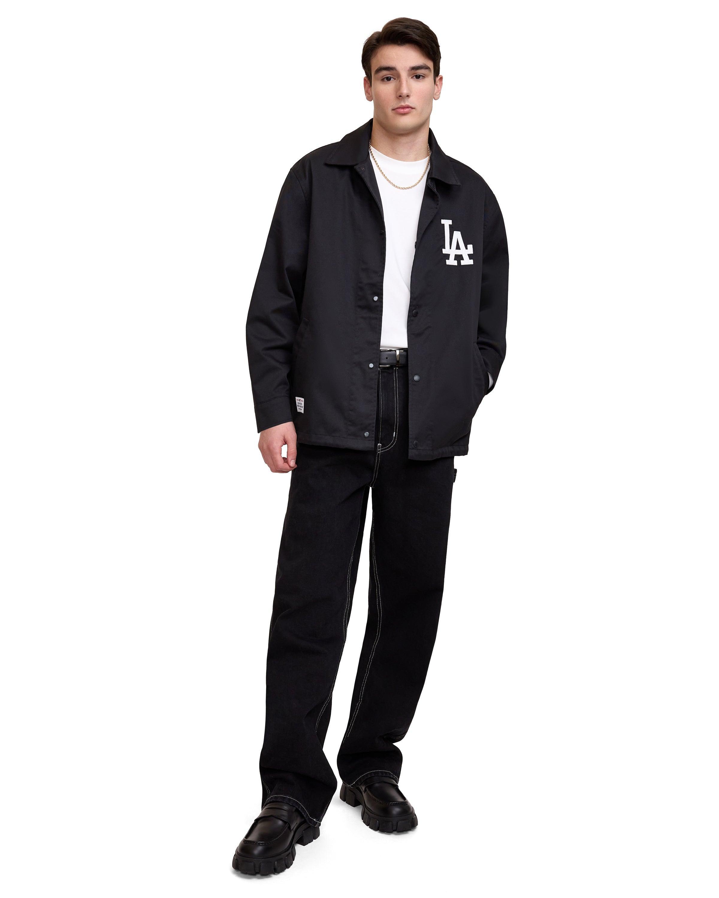 Los Angeles Dodgers Black Coach Jacket Male Product Image