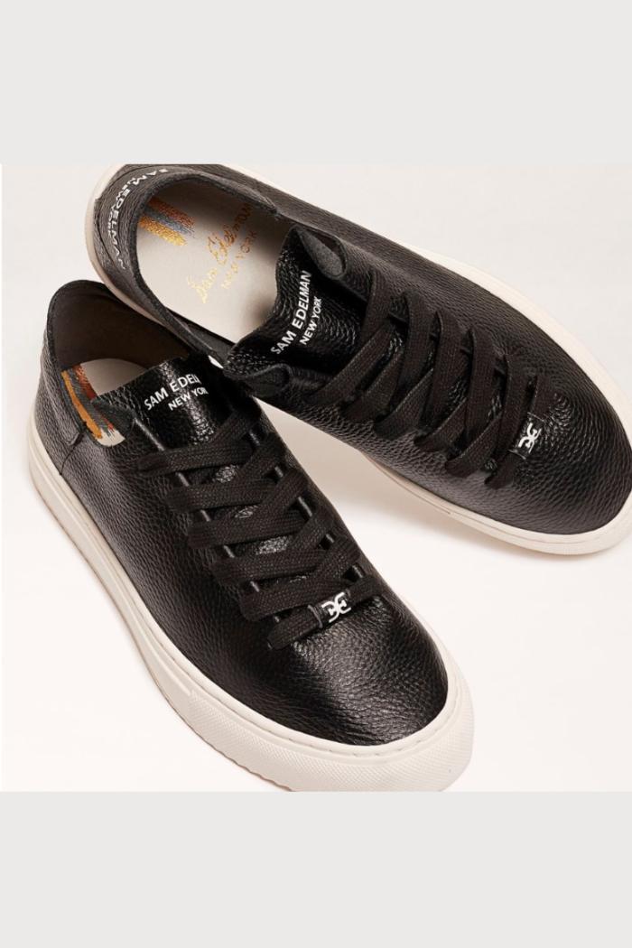 Poppy Lace Up Sneaker- Black Product Image