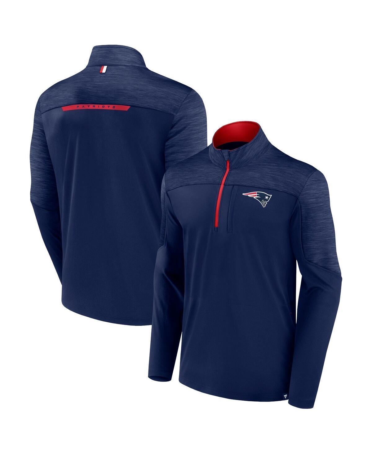 Mens Fanatics Branded New England Patriots Defender Half-Zip Top Blue Product Image