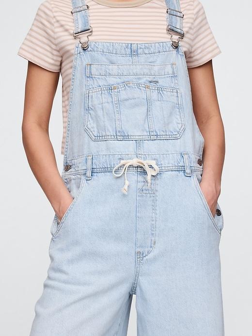 UltraSoft Denim Baggy Overalls Product Image