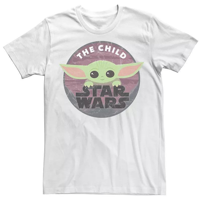 Men's Star Wars: The Mandalorian The Child Cute Circle Portrait Tee, Size: Large, White Product Image