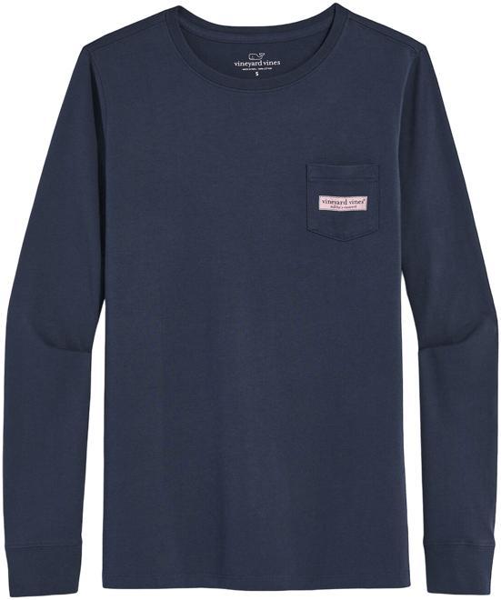 Women's Classic Logo Box Long-Sleeve Pocket Tee Product Image