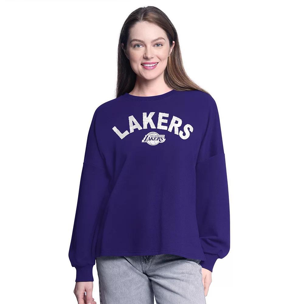 Women's G-III 4Her by Carl Banks Purple Los Angeles Lakers Athletic Pullover Sweatshirt,  Product Image