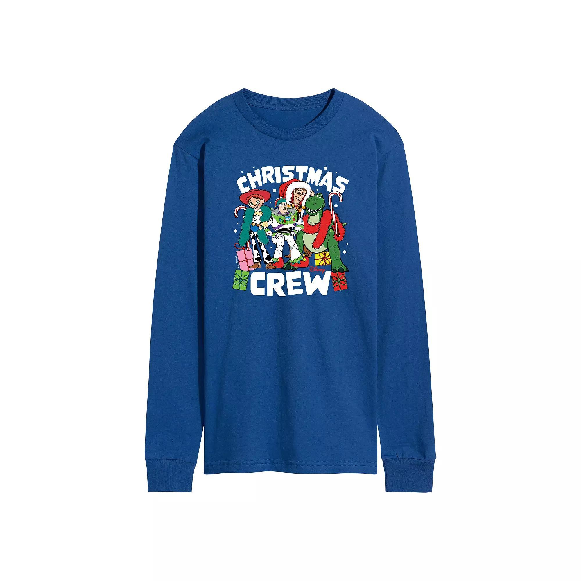 Disney / Pixar's Toy Story 4 Men's Christmas Crew Long Sleeve Graphic Tee, Size: XXL, Royal Blue Product Image