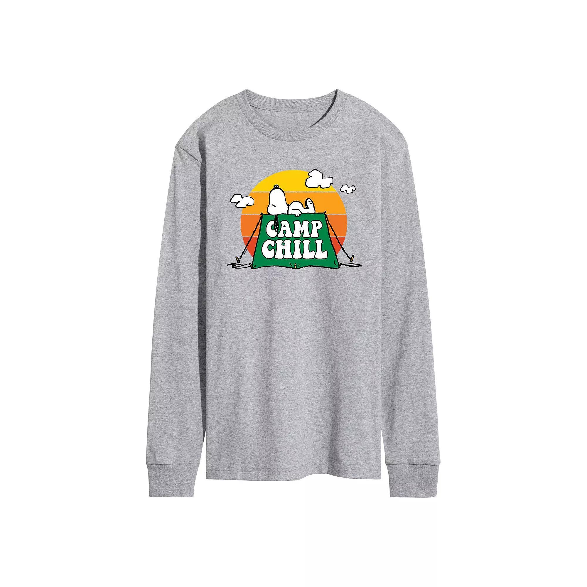 Men's Peanuts Camp Chill The Tee Tee, Size: XL, Gray Product Image