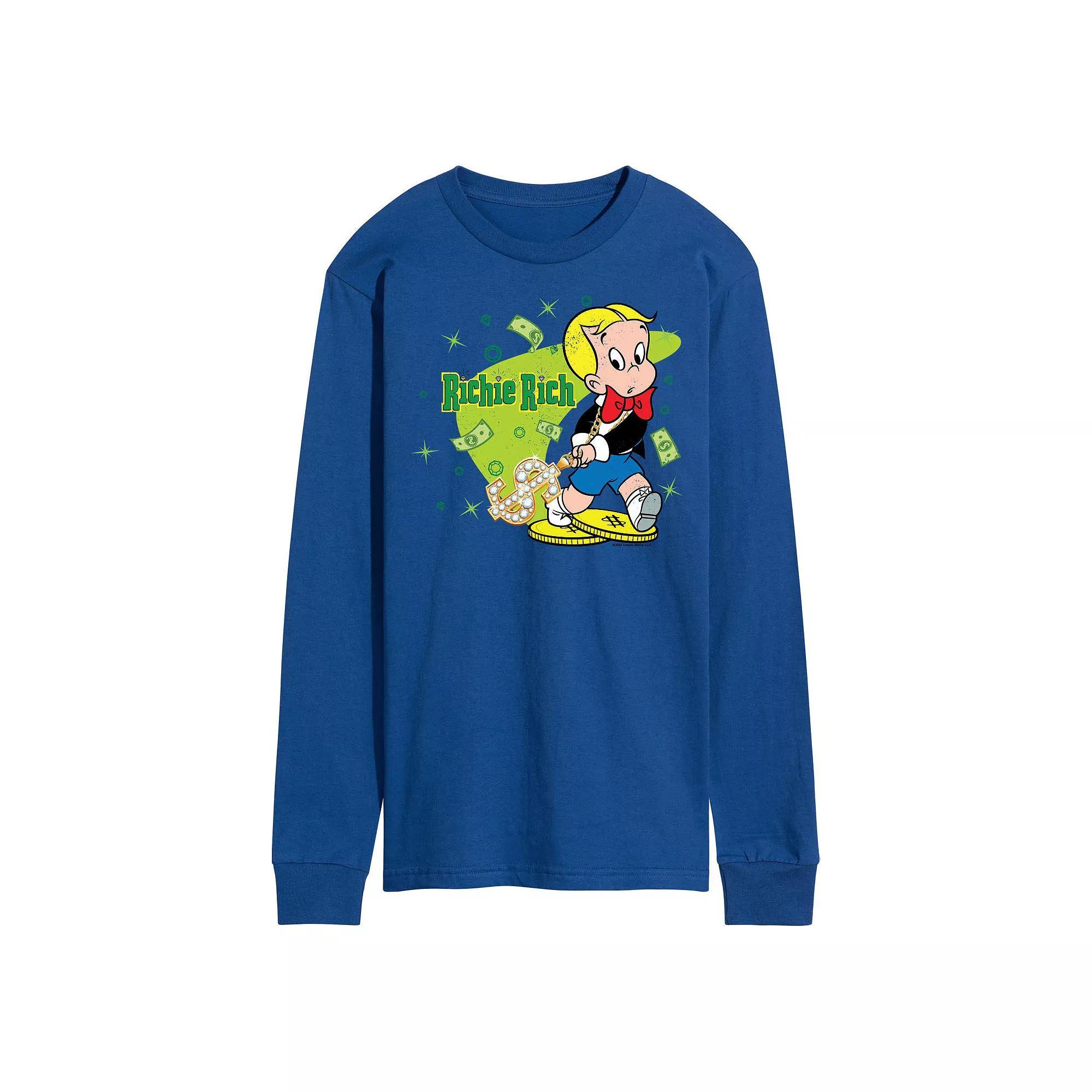 Men's Richie Rich Long Sleeve Graphic Tee,  Product Image