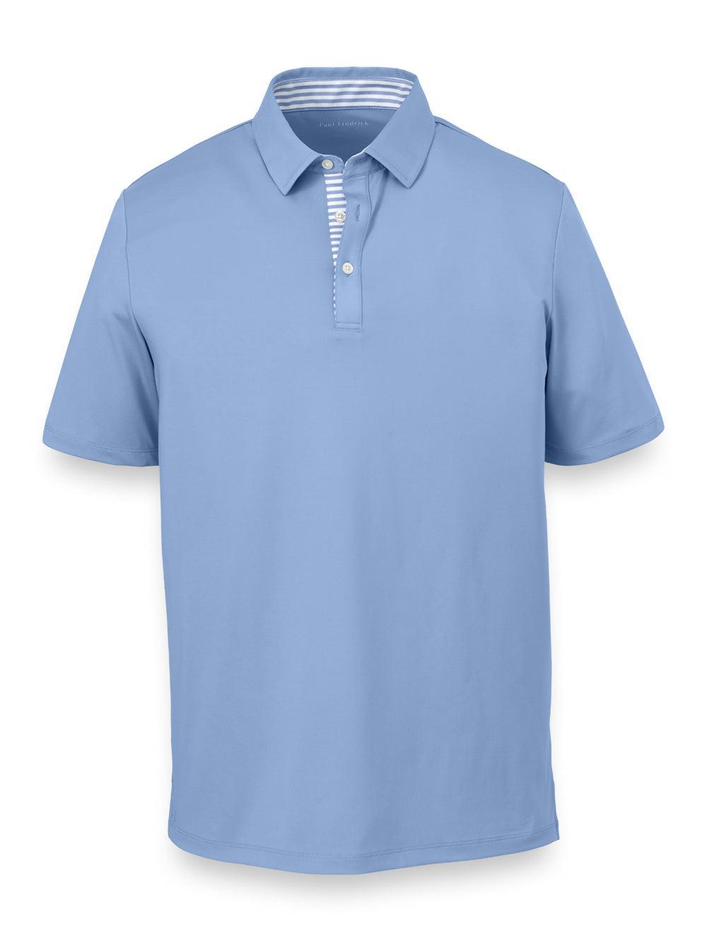 Performance Blend Three Button Polo - Light Purple Product Image