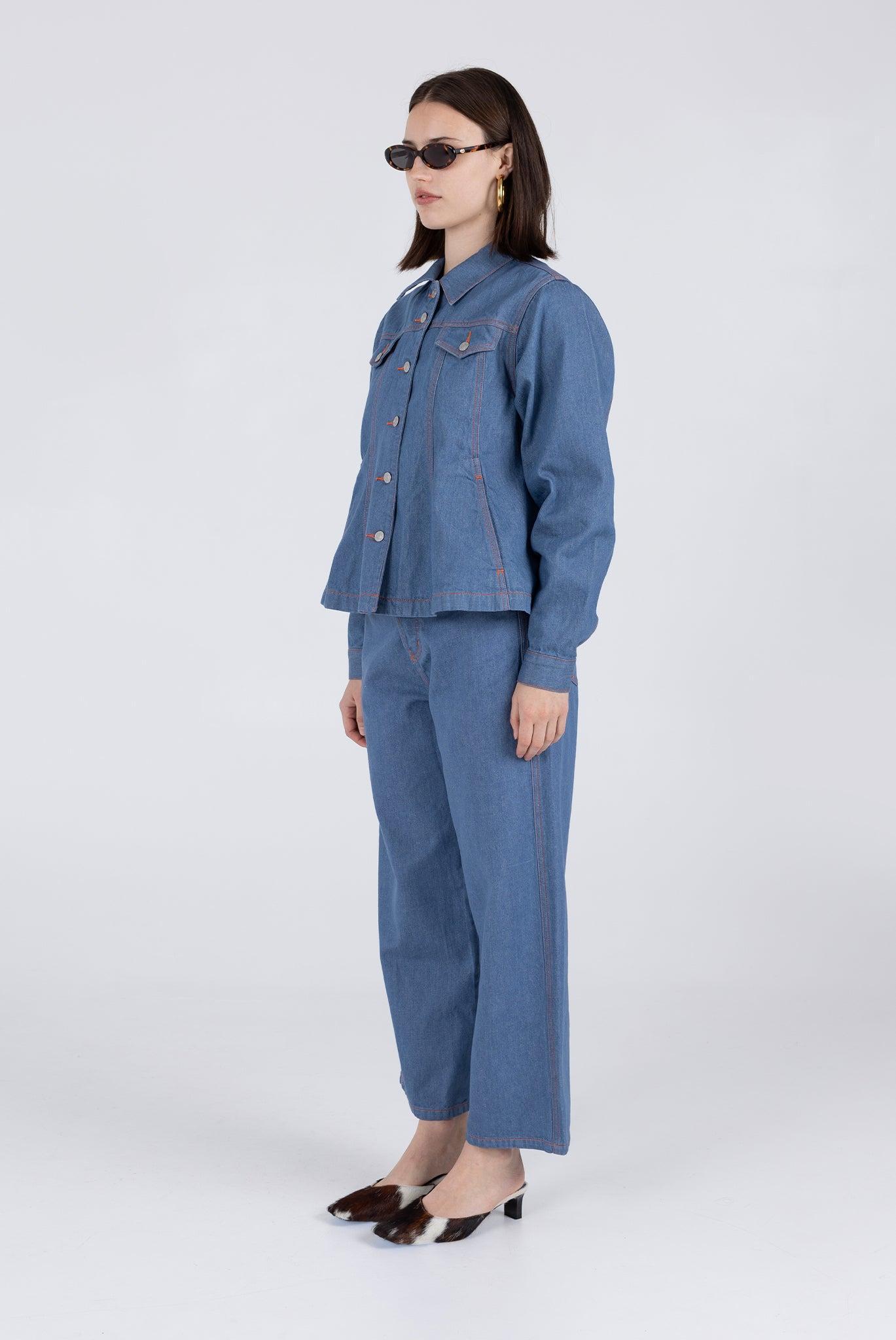 Aviator Jacket - 70’s Blue Product Image