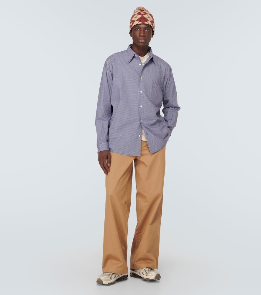 ACNE STUDIOS Checked Cotton Shirt In Blue Product Image