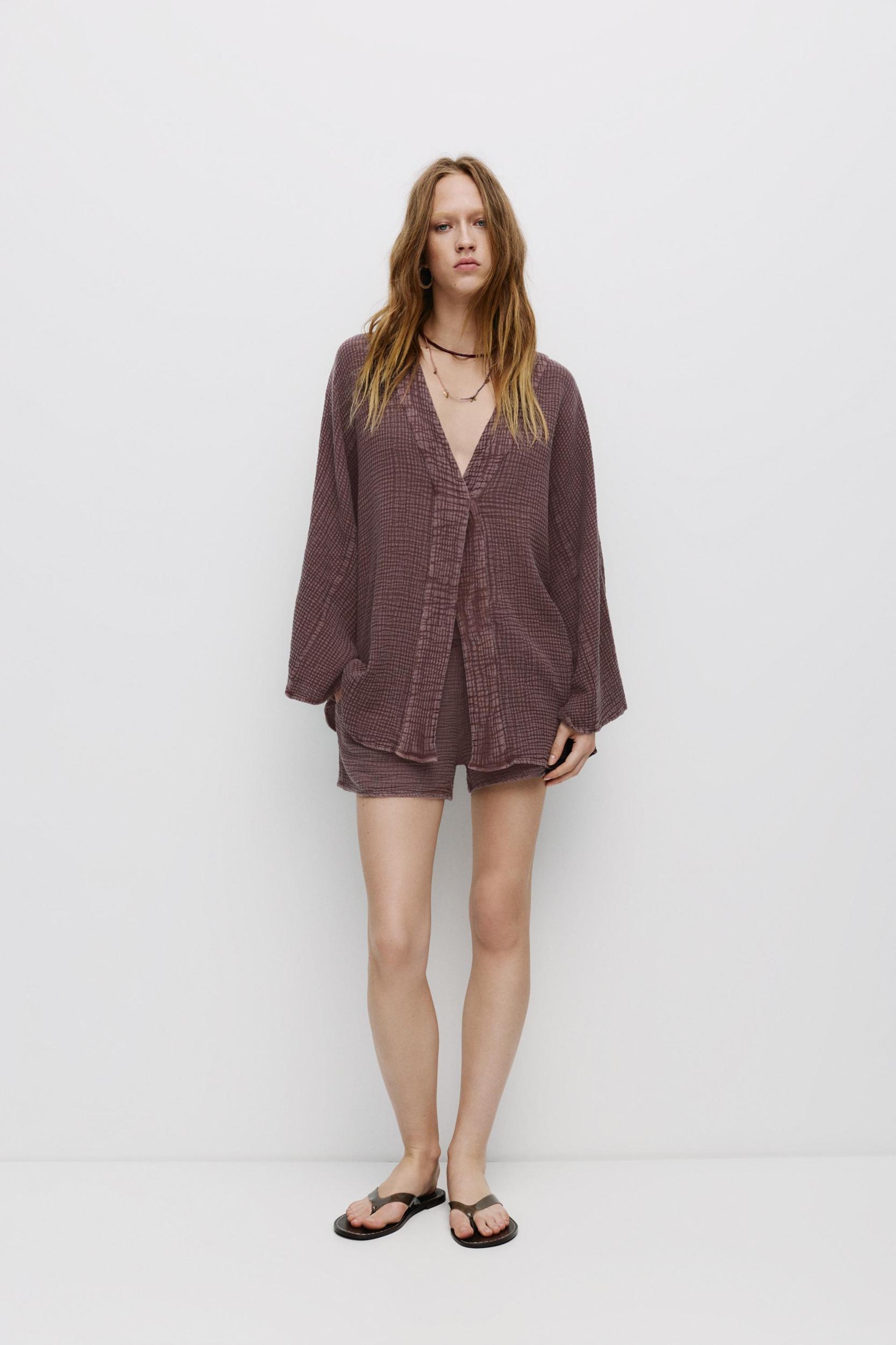 Creased-effect blouse Product Image