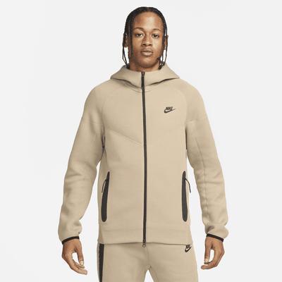 Nike Mens Nike Tech Fleece Full-Zip Hoodie - Mens Birch Heather/Black Product Image