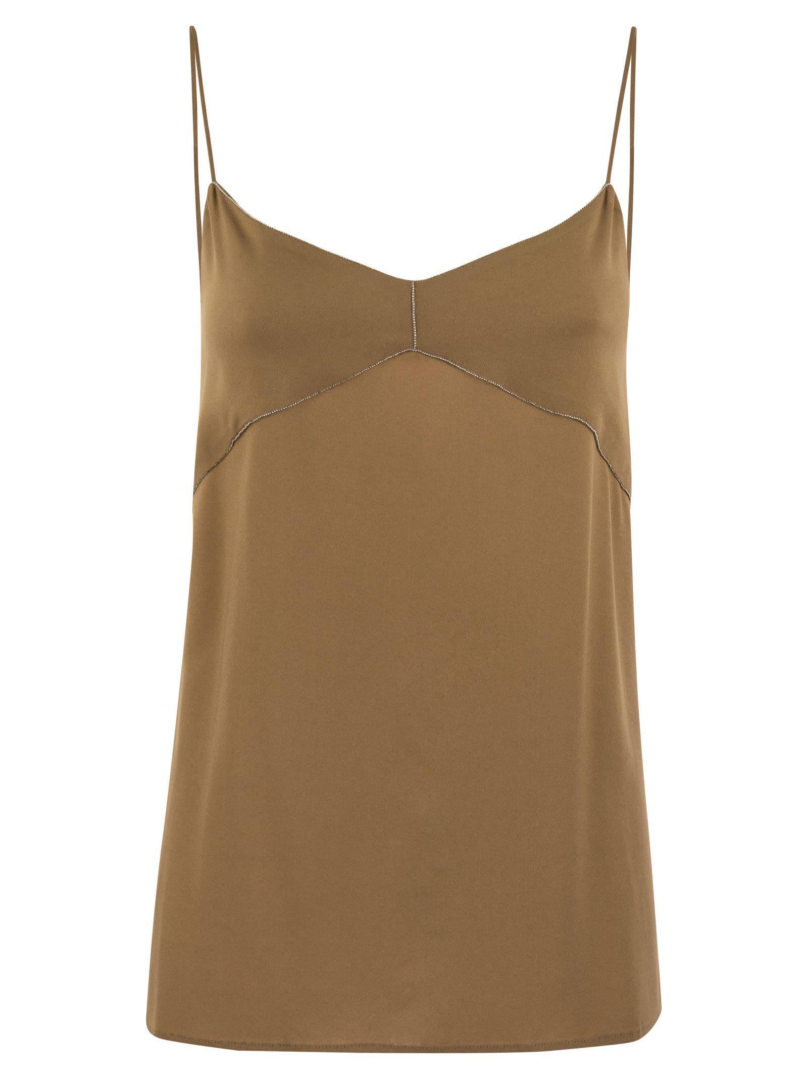 FABIANA FILIPPI Women's Sablã¨ Lingerie Top In Hazelnut Product Image