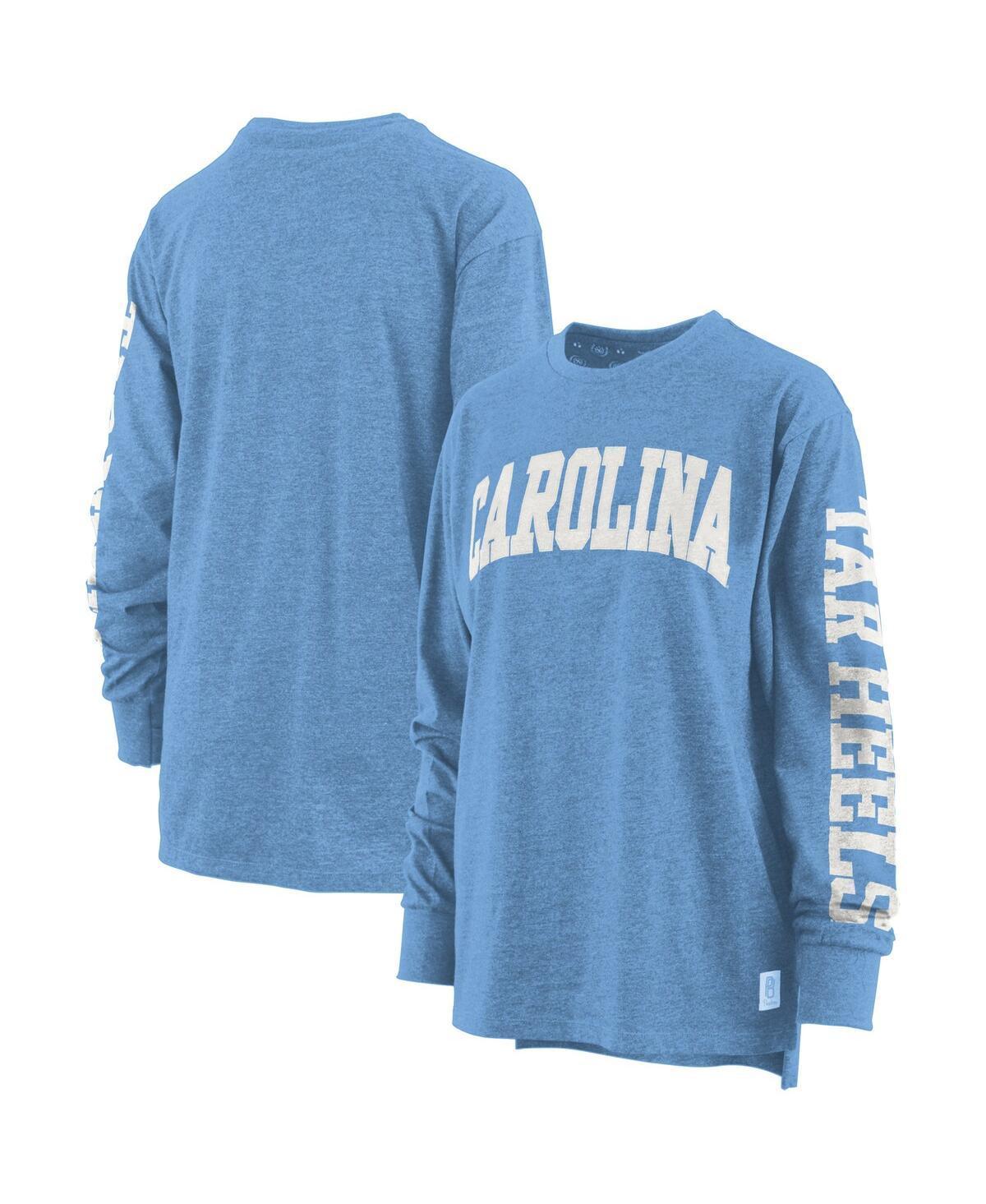 Womens Pressbox Carolina Blue North Carolina Tar Heels Plus Size Two-Hit Canyon Long Sleeve T-Shirt Product Image