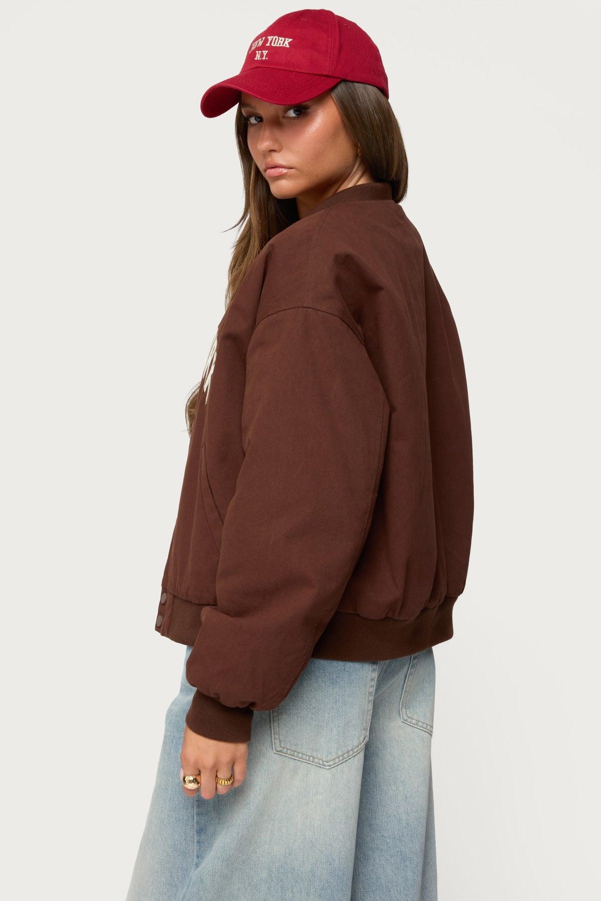 Big Apple Oversized Bomber Jacket Product Image